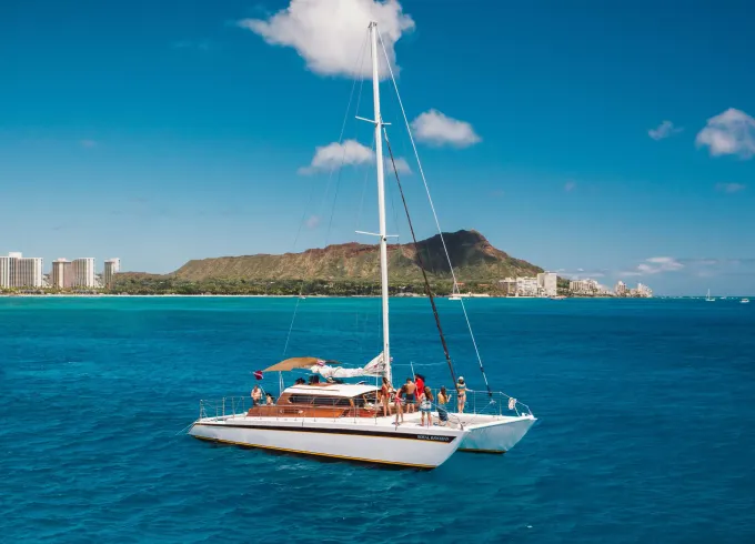 Sailing Charter on 52' Classic Hawaiian Luxury Catamaran in Honolulu, Hawaii