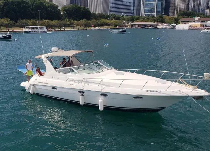 New Buffalo Shoreline and Sunset Yacht Cruises on 36ft Cruiser Yacht