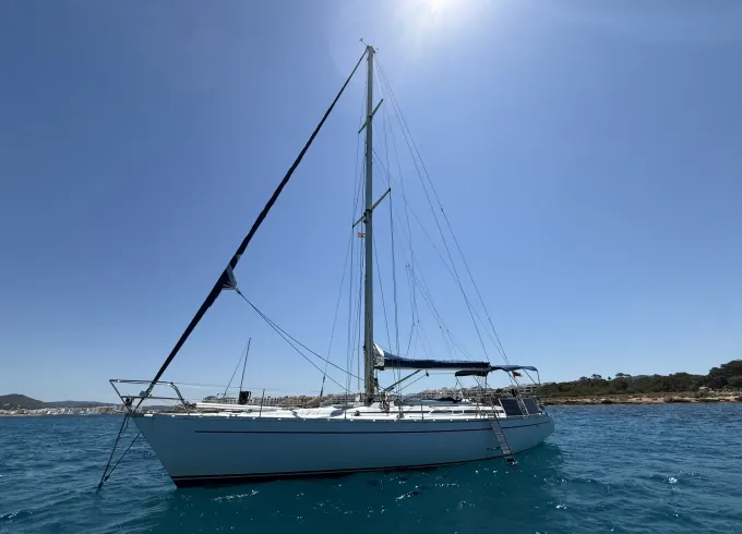 Private boat tour to Formentera aboard 46ft Grand Soleil Sailboat