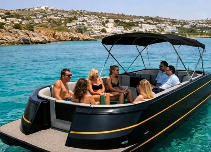 Paros, Naousa Bay Experience Ponton - half day and sunset cruise