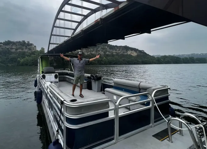 Name your price weekday 19 passenger pontoon on Lake Austin and Lake Travis