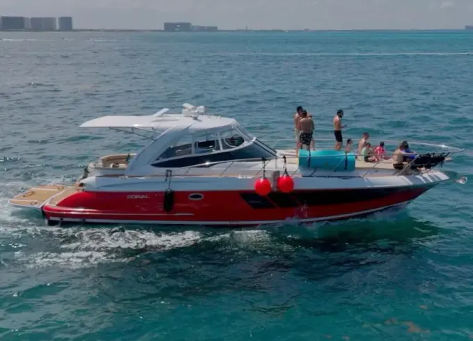 48ft Doral Alegria Captained Luxury Yacht Charter in Cancun, Mexico