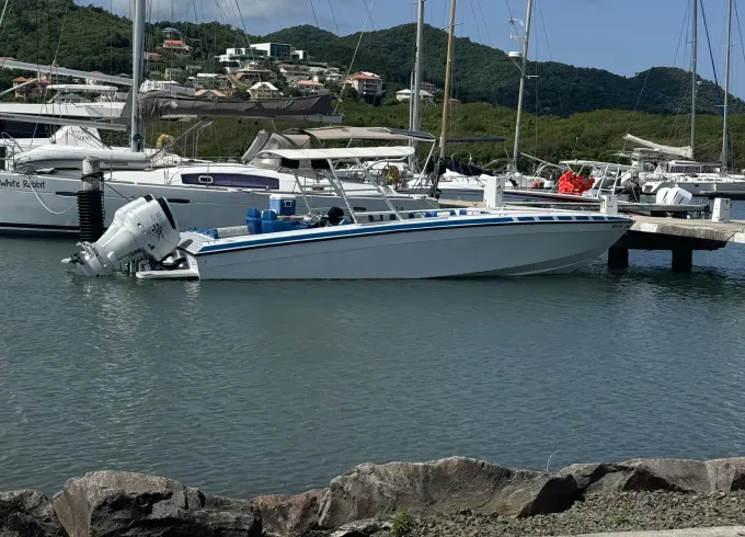 private charter in the st lucia 32ft scarab