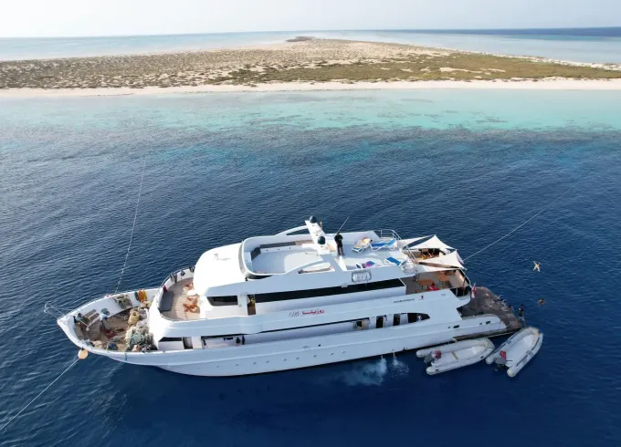 34M Custom Built Mega Yacht for charters all around the Red Sea