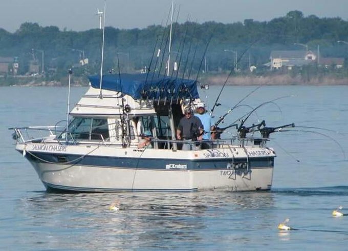 Fully Chartered Fishing Trips on Lake Michigan for salmon and trout.