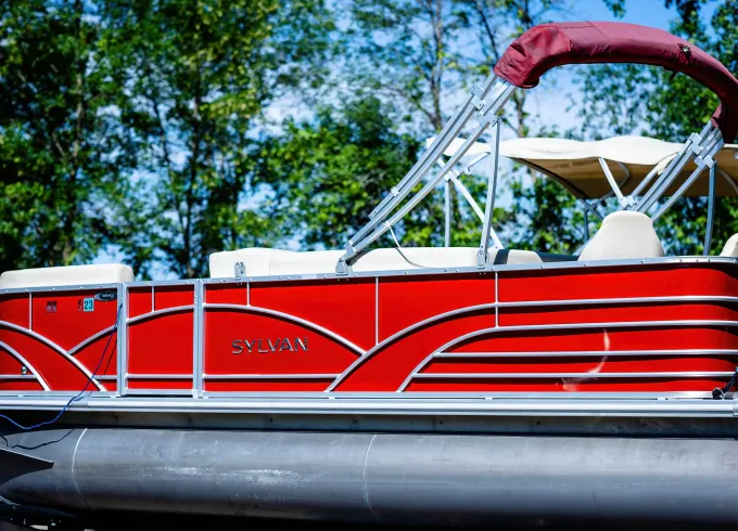 Sylvan Red 20ft Pontoon for 8 to 10 People available in White Bear Lake