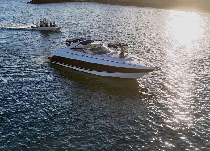 Oahu Sunset & City Lights Yacht Cruise – Private 54’ Sunseeker Experience