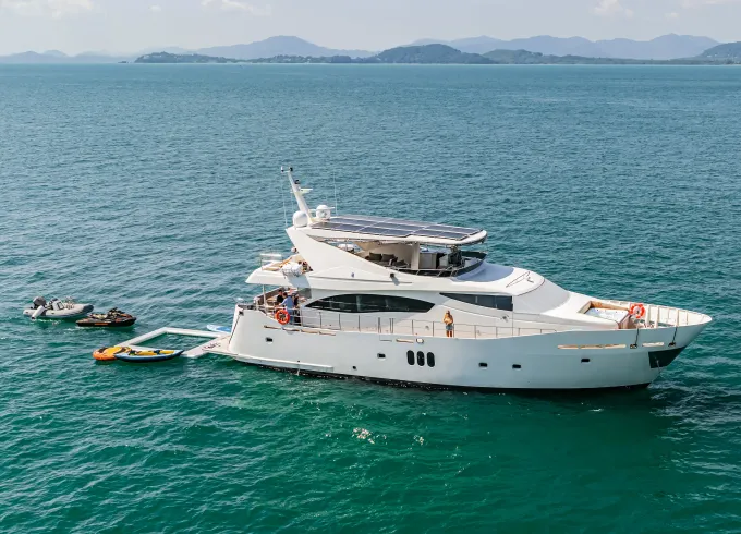 Luxury 88ft Beluga Yacht in Phuket with Jacuzzi & Water Toys