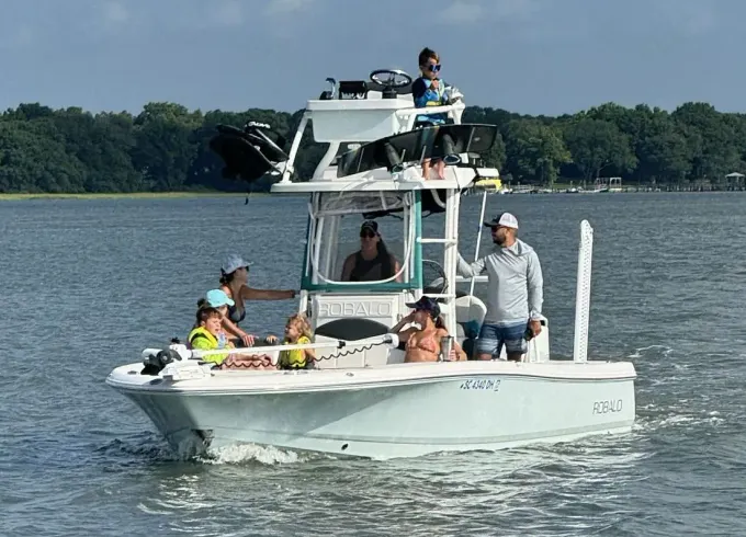 Adventure awaits on our 24' Robalo Center Console in Folly Beach, South Carolina