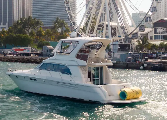 60' Luxury Flybridge Yacht in the Heart of Miami
