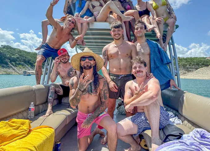30’ Double Decker Pontoon with Slide - Lake Travis