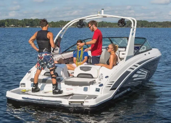 24' Jet Boat on Torch Lake - Wakeboard, Water Ski, Tube or Park on the Sandbar