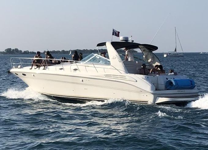 44' Luxury Sundancer Yacht in Chicago Includes Captain and Floating Island!