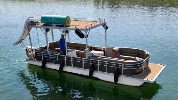 LAKE AUSTIN Adventure: 16-Person Double Decker Slide Boat with Captain in Austin