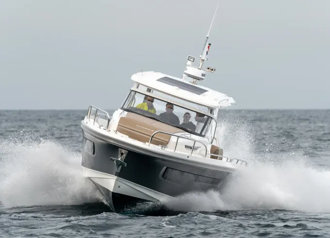 Nimbus T11 Motor Yacht for Rent in Sukošan, deliver the vessel from Pag to Split