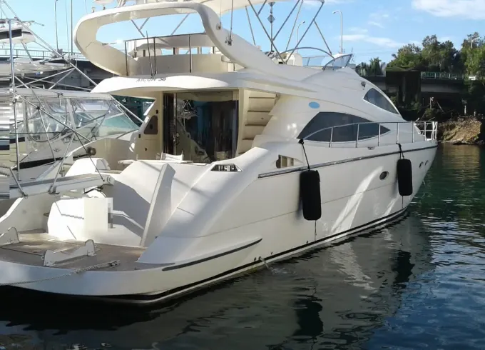 56' Aicon Motor Yacht to Saona Island and Natural Pool for 15 People
