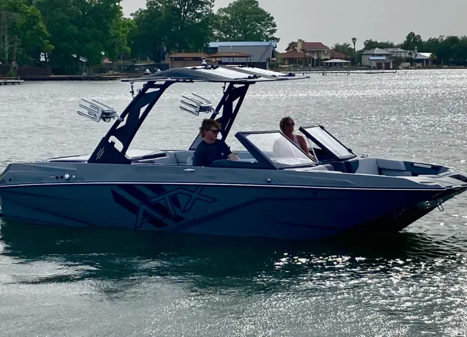 2022 ATX Type-S Surf Boat for rent on Lake Travis