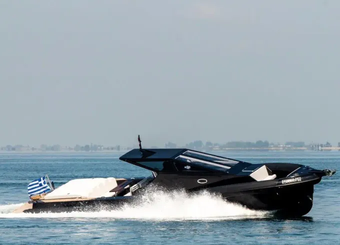 Premium 48ft Avax RIB Yacht Half Day Cruise in Porto Carras Bays, Greece
