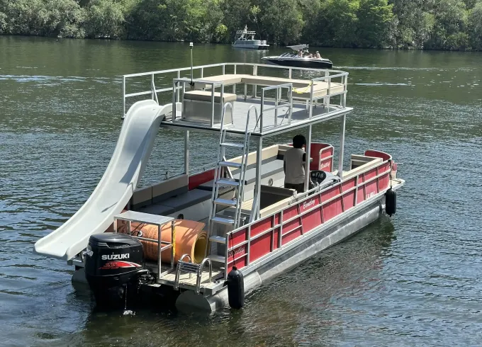 Lake Austin Party Barge 20-Passenger with Water Slide and Lily Pad