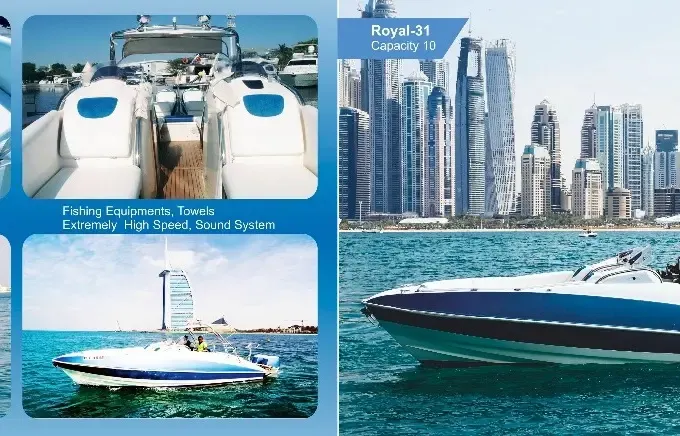 Sport Boat 31ft in Dubai Marina Mall