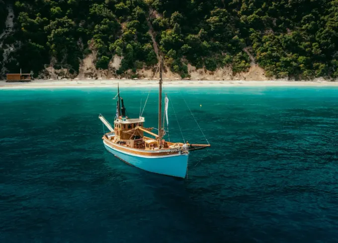 Traditional Kaiki for Ionian cruises