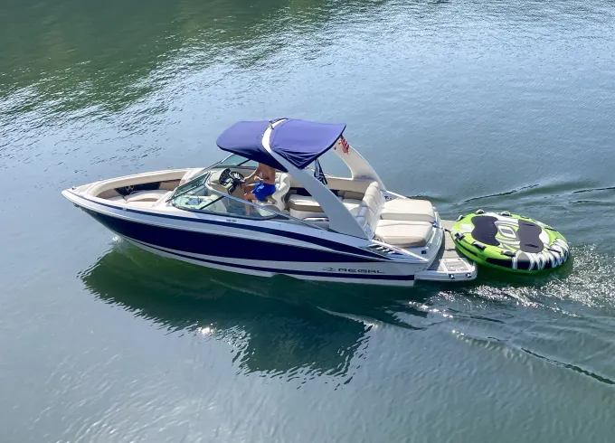 Exclusive Luxury Lake Experience: Regal 2300 RX Bowrider Boat Charter w/ Captain