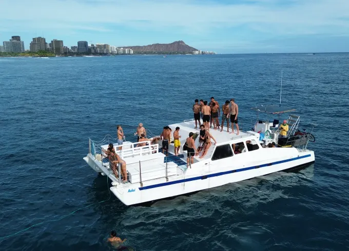 Private 46 passenger Power Catamaran Rental in Waikiki, Honolulu, Hawaii