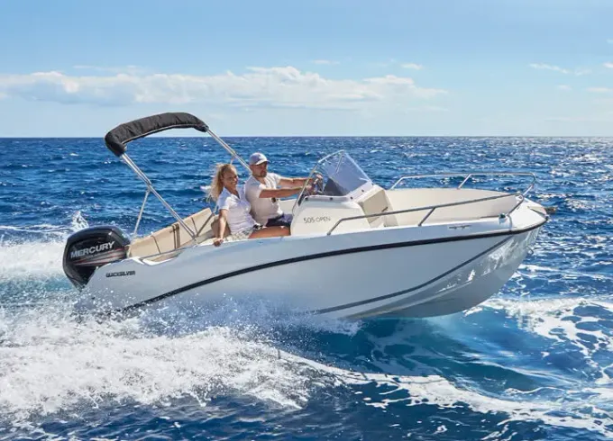 Rent this Speedboat Quicksilver Activ 505 Open for 5 people in Palma, Spain