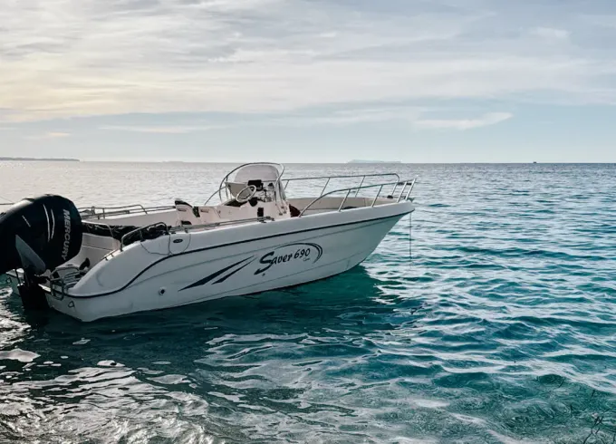 Unforgettable Albanian Coast Trip: 12-Person Speedboat Ready in Central Sarande