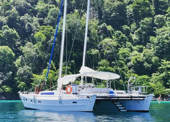 Beautiful Polynesian Style Catamaran