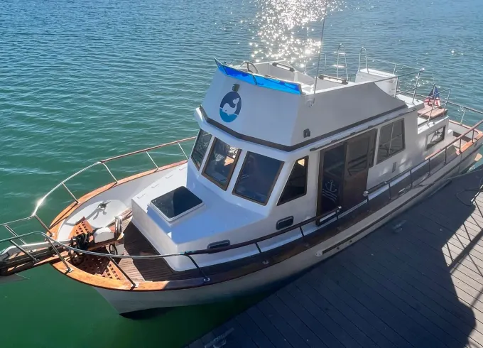 35' CHB Trawler boat for rent on SF Bay