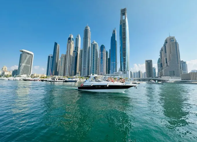 50ft Majesty Yacht up to 15 Guests in Dubai Harbor — Low Price Guarantee!
