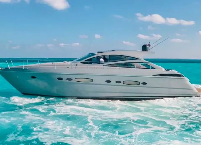 Powerful Luxury New Pershing 60ft Cancun for the First Time Available for Rental