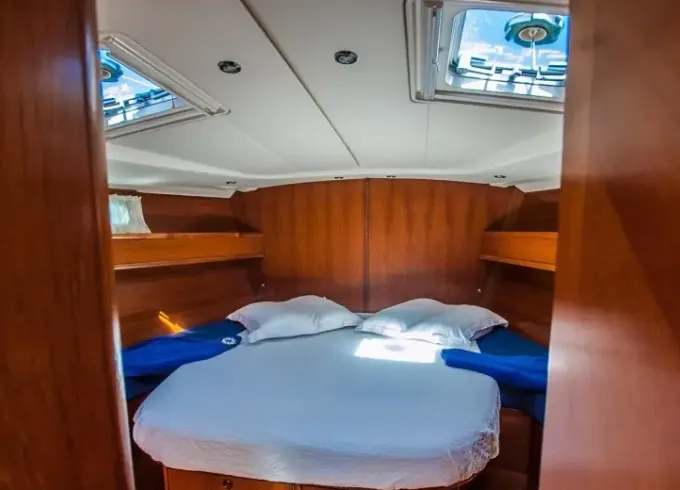 Luxury Jeanneau Sun Odyssey 54 DS Sailing Yacht with Blue Hull in Barcelona