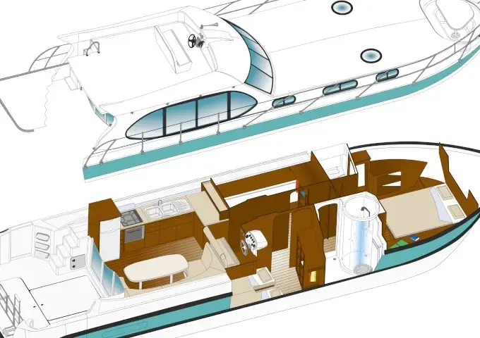 Canal Yacht to explore Anjou (6/8 persons)