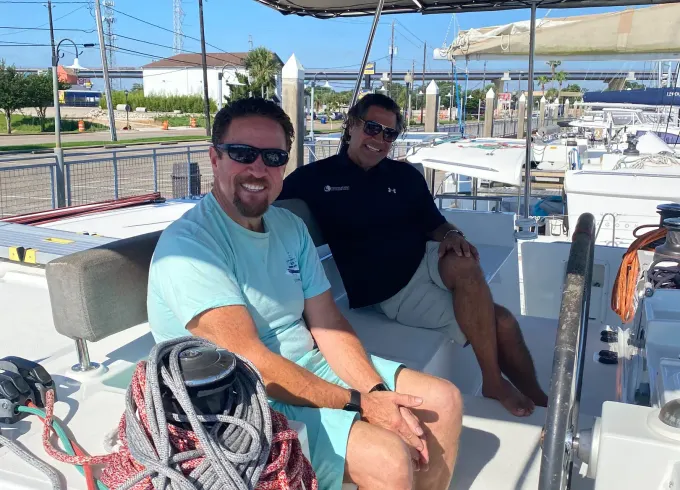 Large Catamaran Captain Training on 46' Lagoon 450!