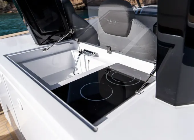 Book the Pardo 38 Motor Yacht with 2x380HP Volvo Diesel