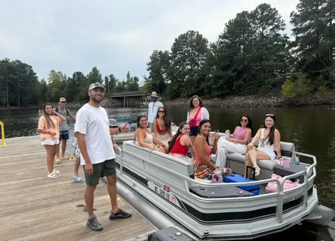Cruise on the 25ft Gator Party Barge | Grill and tubes available upon request!