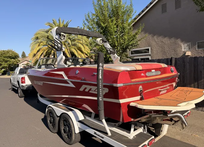 Wake the Lake on 23' MB B52 Wakeboard Boat at Folsom Lake