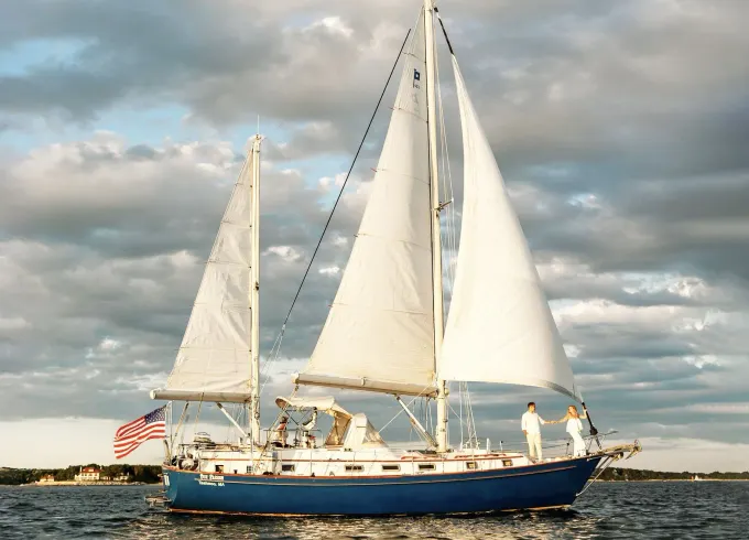 Martha’s Vineyard Private Sailing onboard 42ft Pearson Sailboat