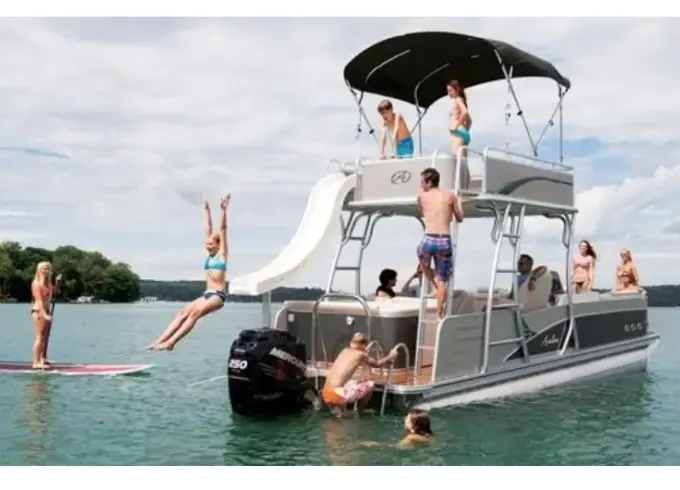 Lake Lanier Luxury Avalon Double Deck Pontoon w/ Captain & Slide