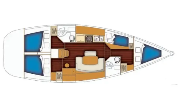 43' Cyclades Cruising Monohull For Charter in Sukošan, Kroatia