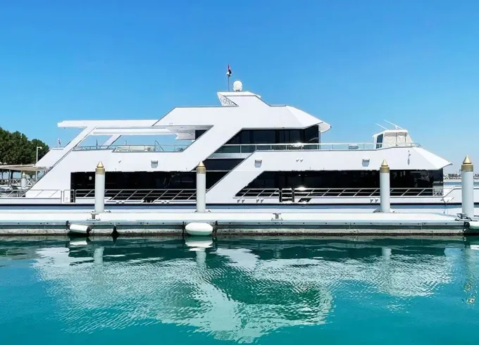 Luxury Yacht Charter with a Crew, 144ft, 25 guests in Abu Dhabi