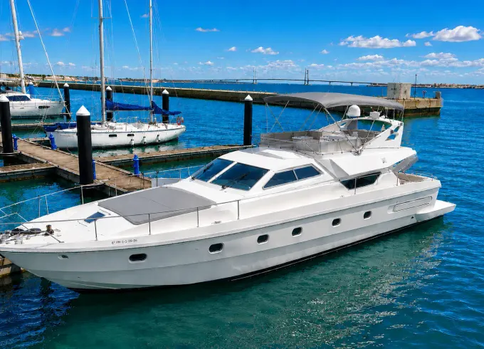 Luxurious 60ft Ferretti Yacht Fully Equipped to Enjoy the Bay of Cadiz