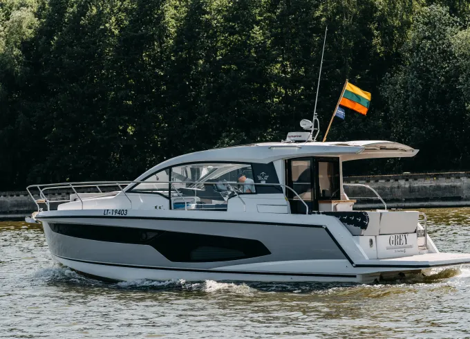 Daily charter with new Sealine C335 GREY in Klaipeda,  Baltic, Lithuania