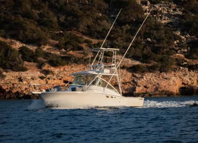 Agios Nikolaos & Mirabello Bay Luxury Cruise: Luhrs 32 Open Boat