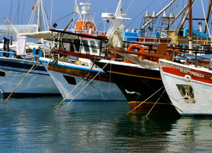 Traditional Culture Sailing Boat in Greece