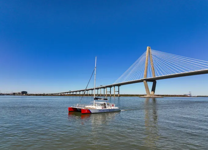 Private Charter Charleston Harbor Sail - 55ft Catamaran with Bar Onboard