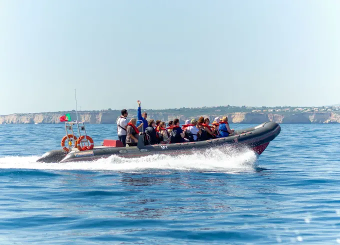 Albufeira: RIB Boat Dolphins & Benagil Caves