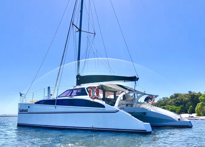 Sydney Harbour Charter on SPELLBOUND a luxury 12m Sailing Catamaran.
